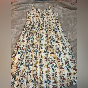 Old Navy Colorful Floral Pleated Dress sz Lg